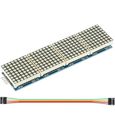 Max7219, 4-in-1 LED Dot Matrix Display Module, 8x8, SPI Bus, 5V, 10MH ...