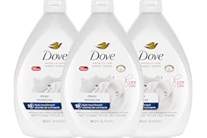 Dove Advanced Care Hand Wash Deep Moisture Pack of 3 for Soft, Smooth Skin More Moisturizers Than The Leading Ordinary Hand Soap, 34 oz