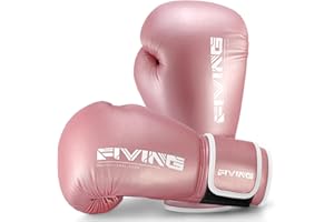 KUANG QUAN FIVING Women's Pro Style Boxing Gloves for Training Muay Thai Ladies for Sparring,Fighting Kickboxing Good for Punch Bag,Focus Pads and Double End Ball Punching