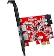 Inateck 2-Port PCI-E USB 3.0 Express Card, Mini PCI-E USB 3.0 Hub Controller Adapter with Internal USB 3.0 20-PIN Connector - Expand Another Two USB 3.0 Ports - No Additional Power Connection Needed