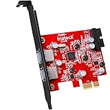 Inateck 2-Port PCI-E USB 3.0 Express Card, Mini PCI-E USB 3.0 Hub Controller Adapter with Internal USB 3.0 20-PIN Connector - Expand Another Two USB 3.0 Ports - No Additional Power Connection Needed