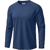 MAGCOMSEN Men's UPF 50+ Sun Protection Shirts Long Sleeve Quick Dry UV SPF Rash Guard Fishing Running Swim Athletic