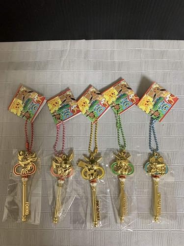 Amazon ポケットモンスターxy鍵型bcキーホルダー全5種まとめセットポケモンボールチェーン長期保管の小傷有梱包材経年劣化h アニメ 萌えグッズ 通販