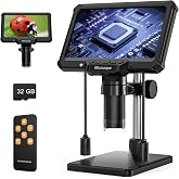 Digital Microscope for Adults Kids 7inch Screen Coin Magnifier Microscopes for Error Coins PCB, Bugs, STEM Learning, Soldering Electronics Microscopes Camera