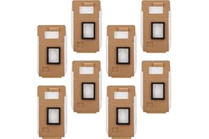 ANDONGO Dust Bag for Roborock S7 / S7+ Vacuum Cleaner Auto-Empty Dock, 3L Large Capacity Replacement Bag for Xiaomi Roborock S7 / S7+ Source Factory Accessory Set (8 PACK)