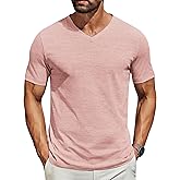 COOFANDY Men's T Shirts Short Sleeve Classic V Neck T-Shirt Casual Summer Basic Tee Shirt