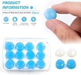 SenZee 12 Pairs Silicone Ear Plugs Sleep Noise Canceling 27dB Blue White view 2