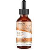 BIORAY Daily Belly Mend - 2 fl oz - 11-Strain Probiotic Blend with Medicinal Mushrooms - Supports Healthy Gut &amp; Bowel Functions - Non-GMO, Vegetarian, Gluten Free