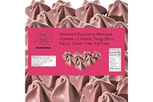 Niamara's Raspberry Meringue Cookies - 2 Ounce, Tangy Berry Flavor, Gluten Free, Fat Free
