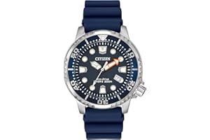 Citizen Promaster Dive Eco-Drive Watch, 3-Hand Date, ISO Certified, Luminous Hands and Markers, Rotating Bezel, Blue/Stainless (Model: BN0151-09L)