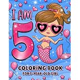 Coloring Book for a 5 Year Old Girl: Birthday Gift, Christmas Stocking, or Easter Basket Stuffer