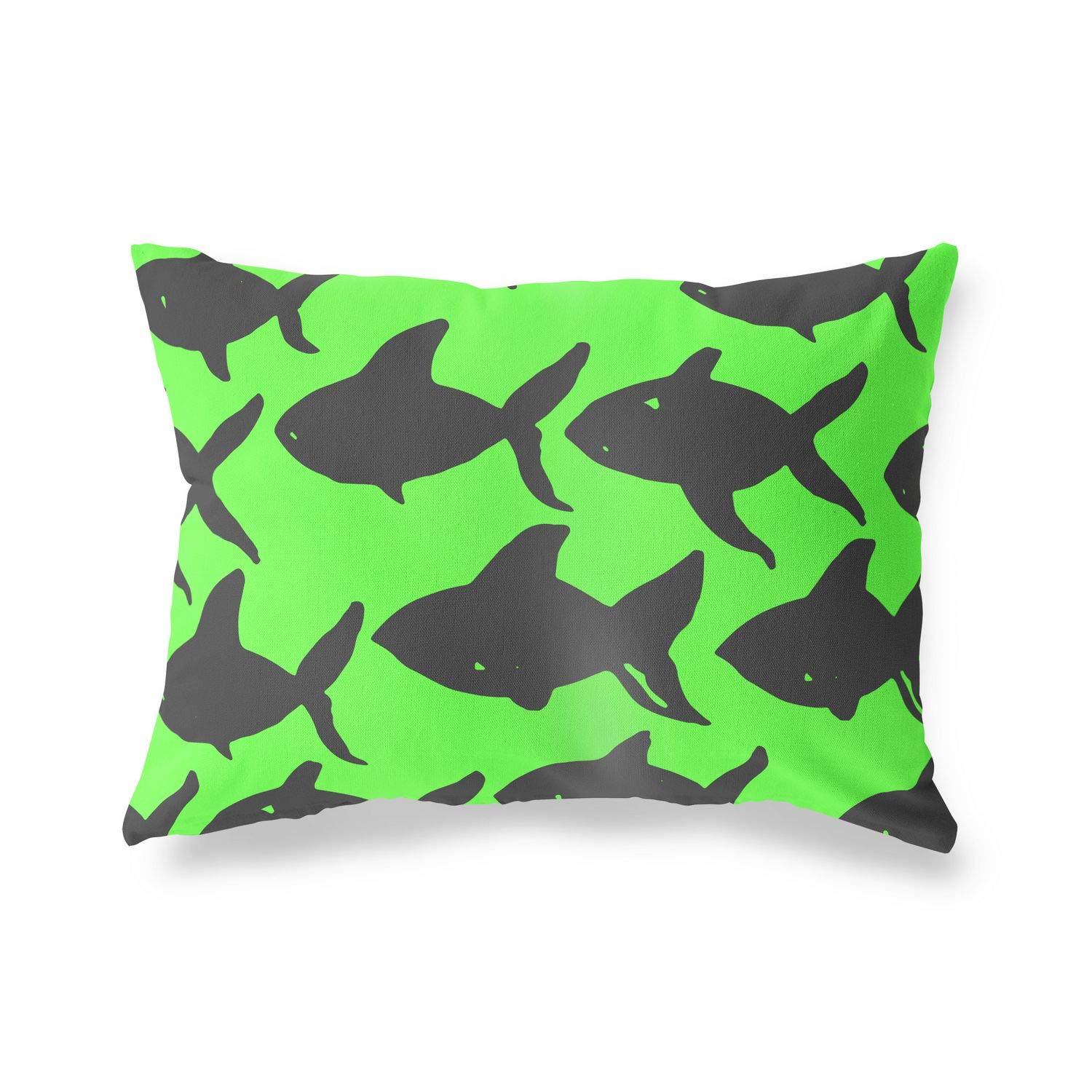 BonaMaison Decorative Cushion Cover, Neon Green Fume Throw Pillow Covers, Home Decorative Pillowcases for Livingroom, Sofa, Bedroom, Size: 45X60 Cm - Designed and Manufactured in Turkey
