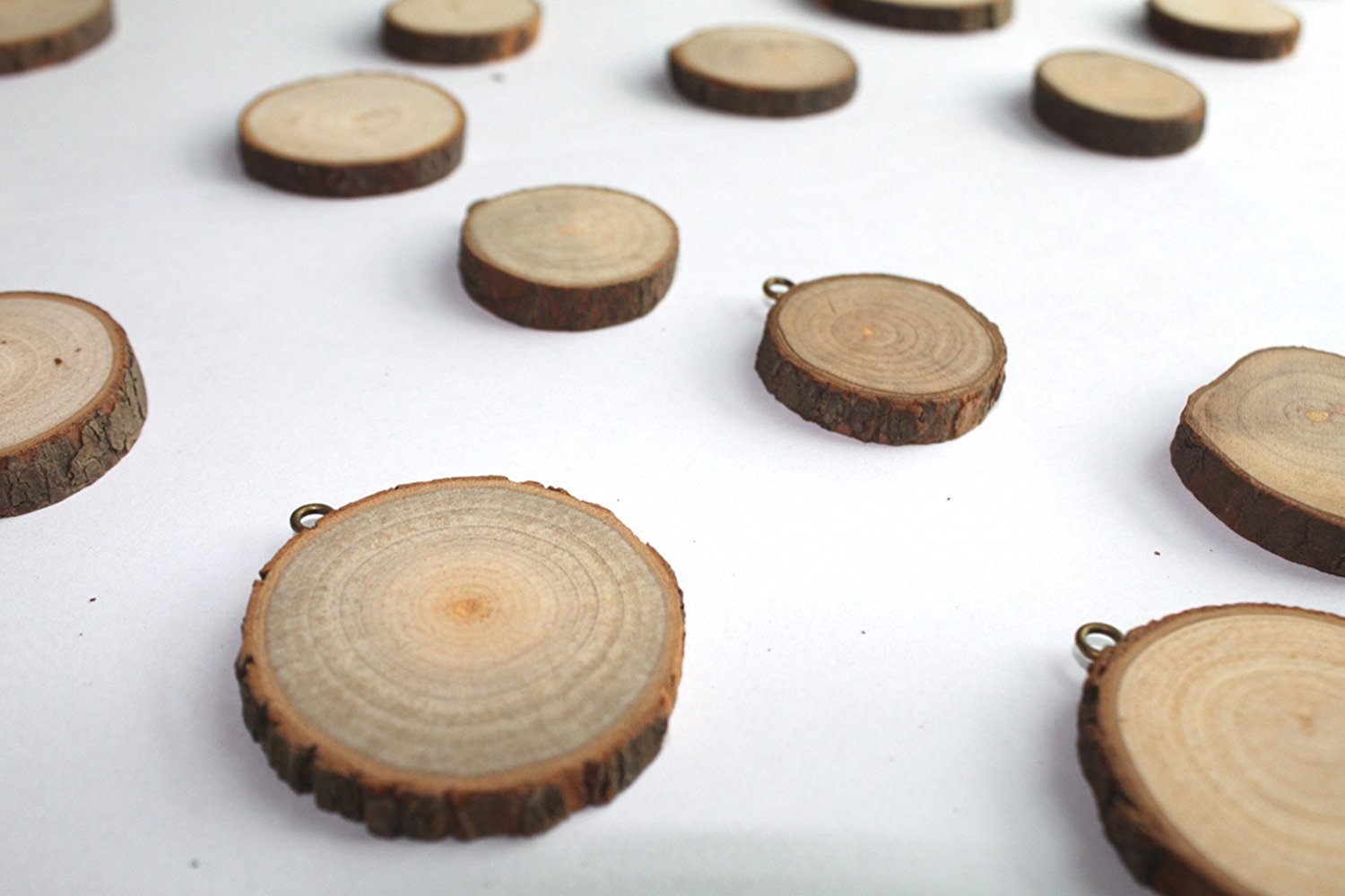 Unpainted Blank Wood Necklace Made of Natural Cinnamon Tree Wood Pieces