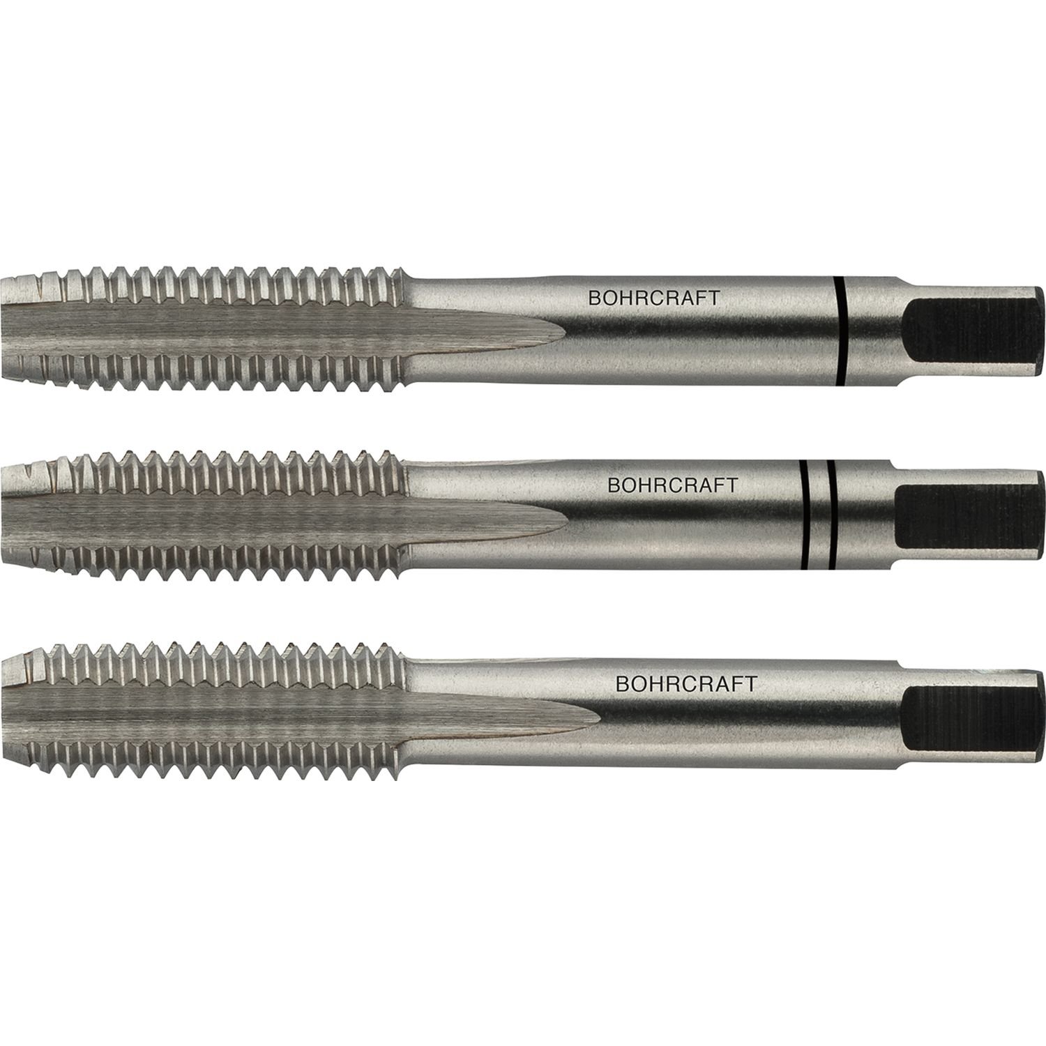 Bohrcraft Hand Tap HSS-G DIN 352 M 5 Set of Three Unibox 1 Piece 41001100500