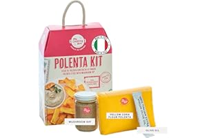 My Cooking Box Crispy Polenta Fries Kit, Polenta Mix Kit, Polenta Sticks with Mushroom Dip, Gourmet Dinner Kit, 2-3 Servings, Product of Italy, Vegan gifts, Food gifts, Family Meal