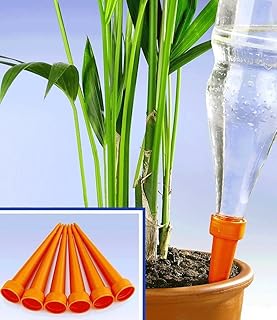 WENKO Bewässerungs-Spikes - 6er Set, mit Schraubgewinde, Polypropylen, 3 x 14.9 x 3 cm, Orange