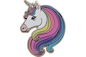 Real Sic Majestic Unicorn Enamel Pin - Rainbow Hair Unicorn Pin Cute Accessory for Backpacks, Bags, Jackets and Hats