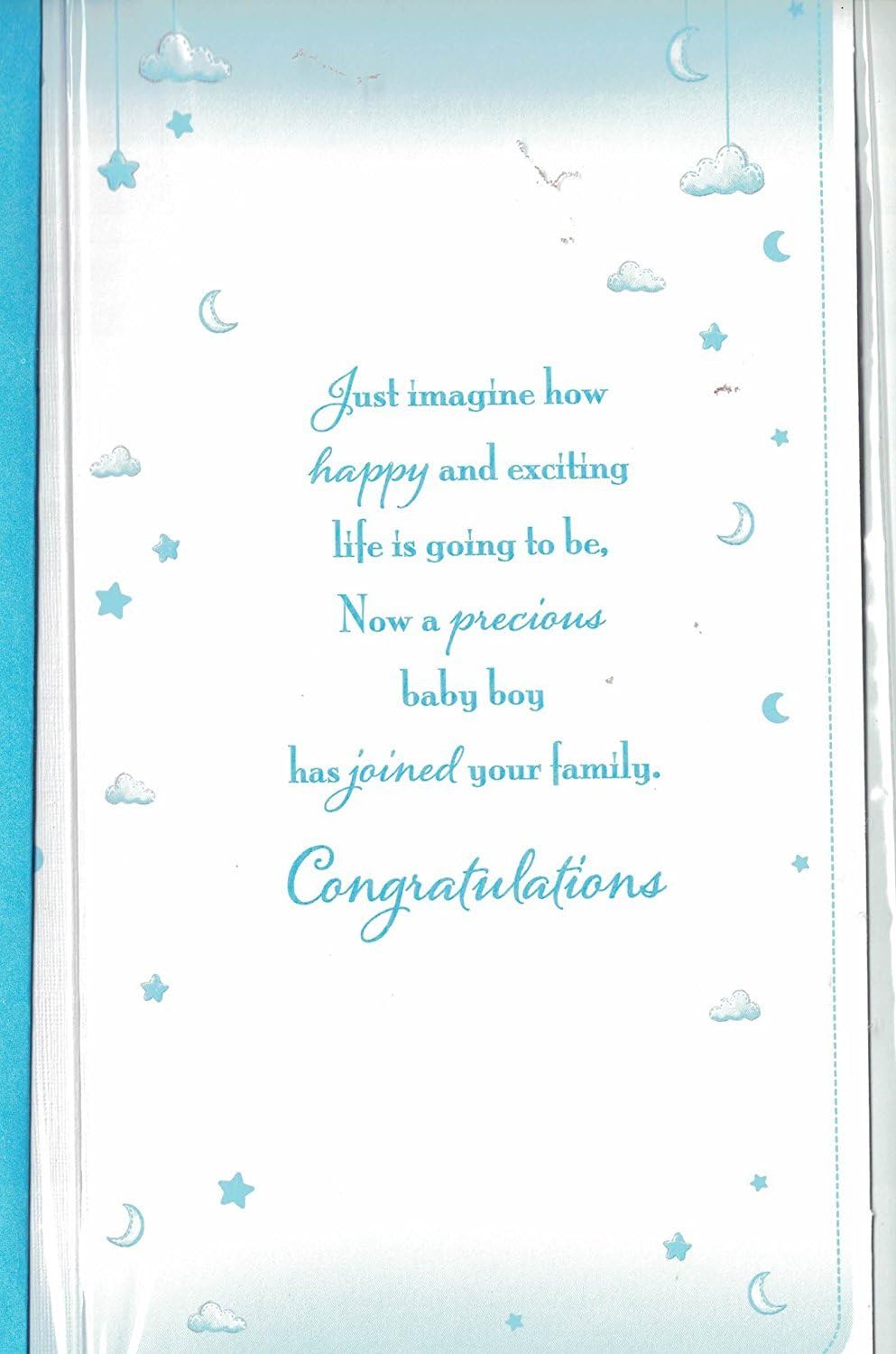 Biglietto Di Congratulazioni Per I Nonni Per La Nascita Del Nipotino Baby Boy Congratulations On The Birth Of Your Grandson In Lingua Inglese Amazon It Cancelleria E Prodotti Per Ufficio