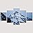 SIGNWIN 5 Panel Canvas Wall Art Snowy Tops for Home Decorations Ready to Hang - 60"x32"x5 Panels