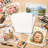 LUFEEMGA 60 Sheets A4 Watercolour Paper 300GSM 140 lb Cold-Pressed view 6