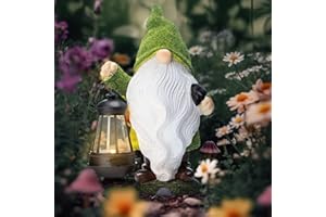 BUTTERTREE Mothers Day Gifts from Daughter, Gifts for Mom, Mom Gifts, Garden Gnome Gifts, Large Solar Statues Garden Decor for Outdoor, Gnome Outdoor Garden Statue, Garden Gnomes Outdoor (Green)