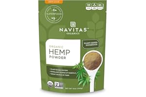 Navitas Organics Hemp Powder, 12 oz. Bag, 11 Servings — Organic, Non-GMO, Cold-Pressed, Gluten-Free