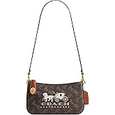 COACH womens Patent Signature Leather Penn Shoulder Bag