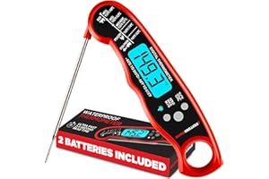 Alpha Grillers Meat Thermometer Digital - Instant Read Food Thermometer for Cooking Grilling BBQ Accessories Kitchen Gadgets 