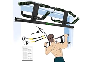 Pull Up Bar For Doorway - With Enhanced Smart Hook Angled Grip Home Gym Exercise Equipment US Patent (Fits Almost All Doors) 