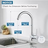 Hapilife Kitchen Sink Mixer Tap Single Lever Monobloc Polished Chrome 1 Hole view 5