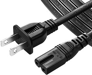 [UL Listed] Chanzon 3Ft Polarized 7A AC Power Cord Compatible with Vizio E-M-Series HDTV,Sharp,Smart LED TV,Sony PS1 PS2 (2 Prong NEMA-1-15P to IEC320-C7 Plug) Universal Replacement Wall Cable