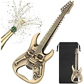 LULLEA Skull Guitar Bottle Opener – Rock & Roll Bar Accessory for Men & Women – Bronze Guitar-Shaped Beer Opener with Gift Bag – Perfect Music Gift for Birthday, Father’s Day, Christmas, BBQ