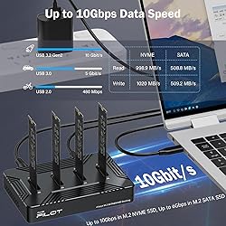 AMZPILOT 4 Bays M.2 NVMe & SATA to USB C Docking