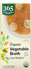 365 by Whole Foods Market Organic Low Sodium Vegetable Broth, 32 FZ