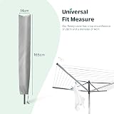 Flatro Rotary Washing Line Cover Waterproof Universal Fit 165x14x14 cm Silver view 2