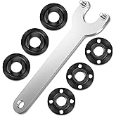 pwkauka 7PCS Angle Grinder Nut Wrench Kit, 5/8-11 Flange Metal Lock Nut | Compatible with for DeWalt Milwaukee Metabo Bosch Ryobi Black &amp; Decker 4.5" 5" Grinder Parts