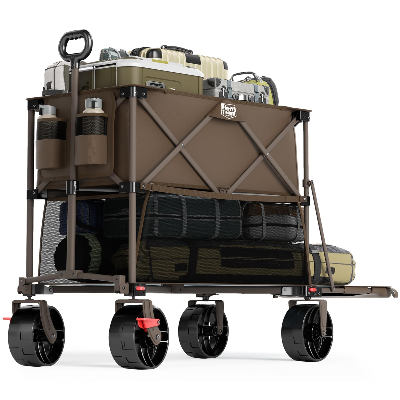 Timber Ridge Wagon Parts TIMBER RIDGE 400L Large Capacity Folding Double Decker Wagon with ...