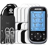 AUVON 3-in-1 TENS Unit Muscle Stimulator, EMS Massage Machine with 40 Intensities for Gradual Shoulder, Sciatica, Back Pain R