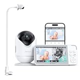Dr.Care VistaView 5” Smart WiFi Baby Monitor with Clip Mount - 2K HD Camera, App Control, Cry & Motion Alerts, Night Vision, 5000mAh Battery, 2-Way Talk, Multi-User, Triple Security