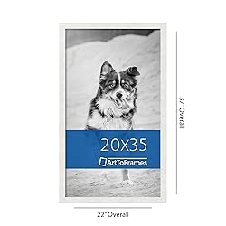 ArtToFrames 20x35 Inch White Picture Frame, This