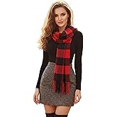 PASKMLNA Ultra-Soft Winter Scarf – Classic Style with Tassel Fringe for Men & Women