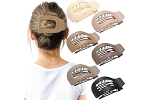6 PCS Flat Hair Clips for Women and Girls, Matte Large Claw Clips for Thick Thin & Fine Hair