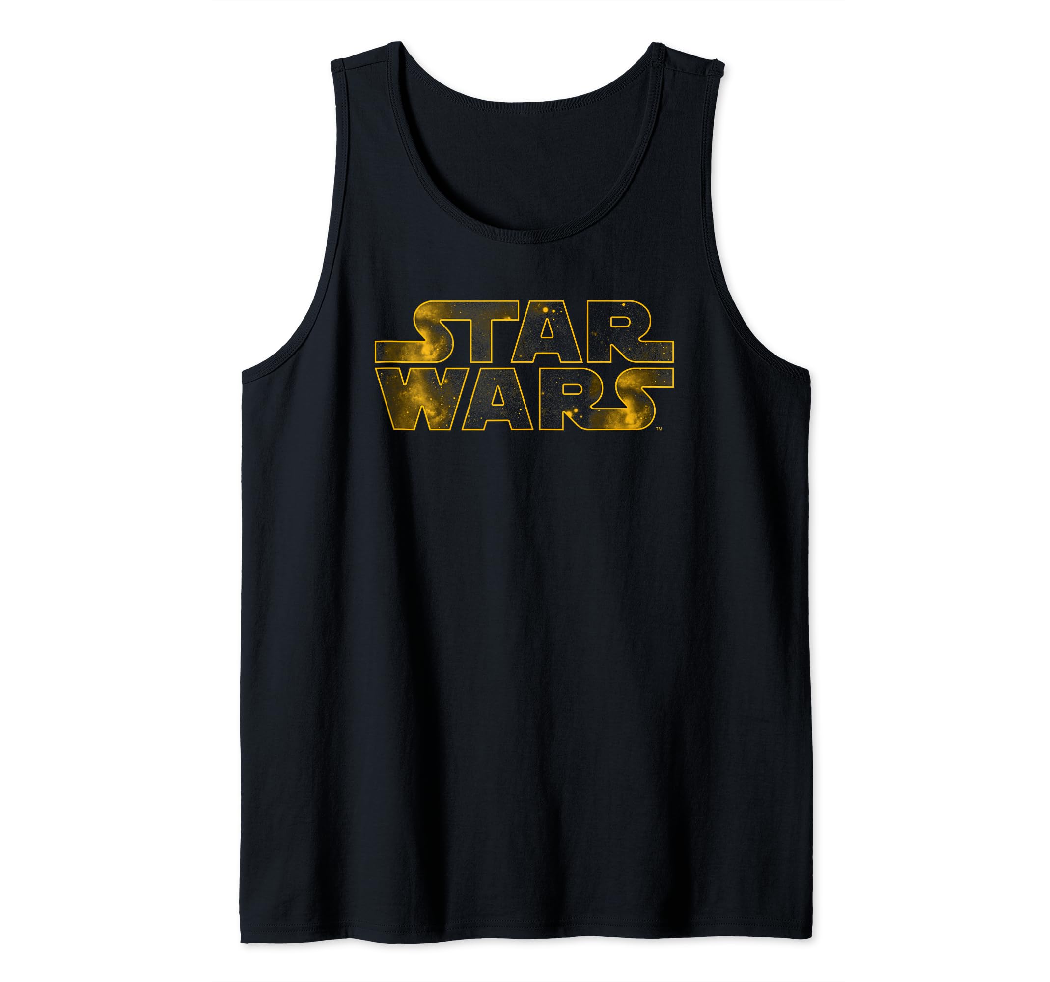 Star Wars Golden Galaxy In Deep Space Logo Tank Top