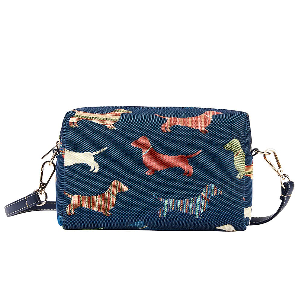 Signare Tapestry Small Crossbody Bag for Women pouch Bag with Animal and Pet Design (Dachshund, HPBG-DACH)