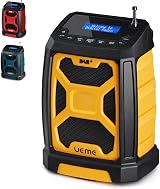 UEME 5W Rugged DAB DAB+ FM Site Radio Bluetooth USB Rechargeable Yellow