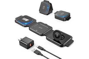 OANDYS 3 in 1 Charging Station for Apple Devices 20W Foldable Mag-Safe Charger for Travel Wireless Charger Pad for iPhone 15 14 13 12 Pro/Pro Max/Plus/Mini AirPods 2/3/Pro iWatch Ultra/8/7/SE/6/5/4/3/2