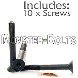 MonsterBolts - M6 x 50mm Flat Head Socket Cap