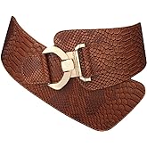 JASGOOD Wide Elastic Stretch Waist Belt Women's Adjustable Fashion Dress Belt