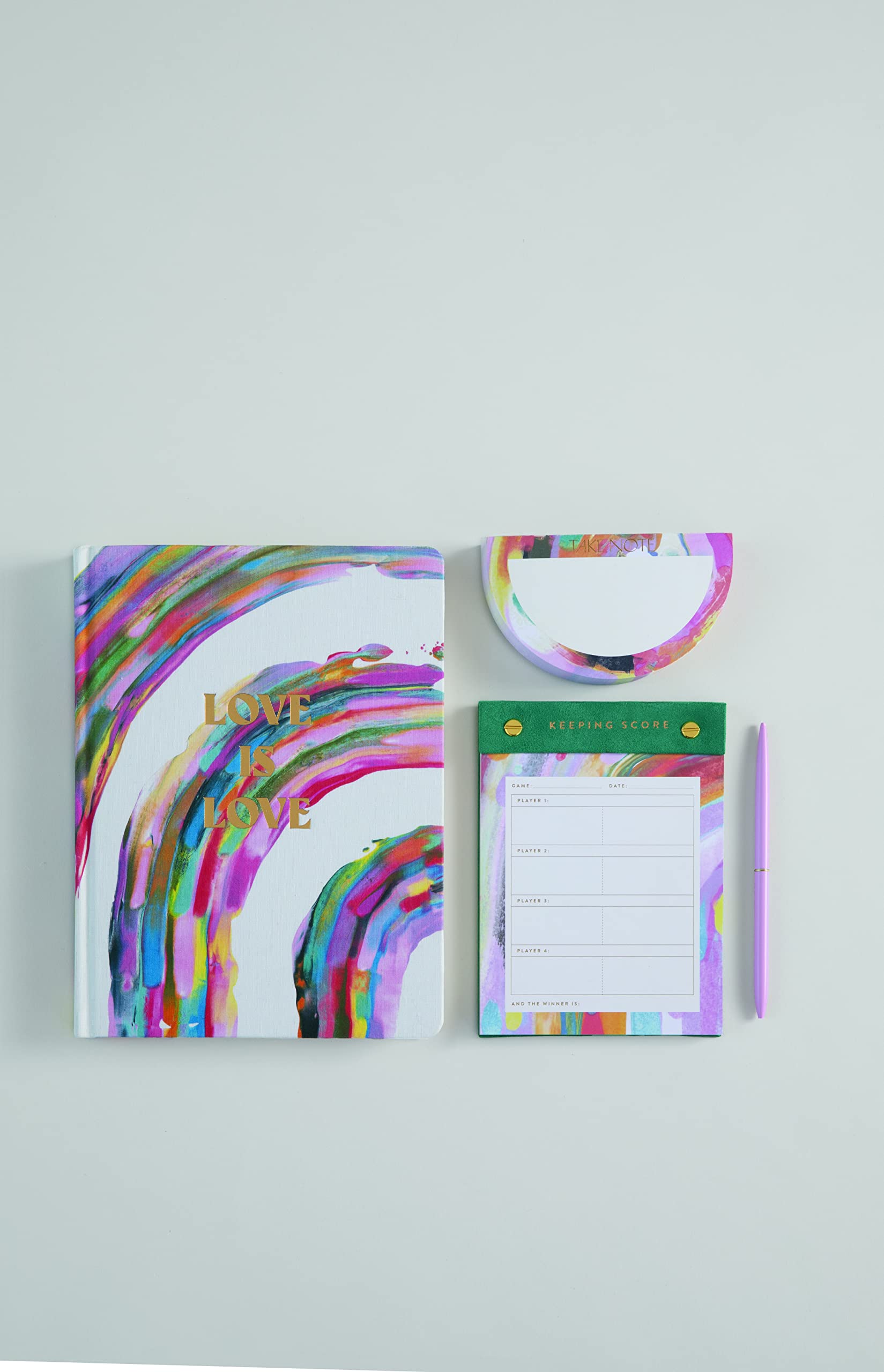 DesignWorks Ink Love is Love Colorful Rainbow Abstract Art 7.5