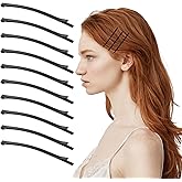 Heclia Jumbo Bobby Pins 60PCS Curved Hair Pins with Secure Hold for Thick Hairs Metal Hairpins for Women Strong Hold Hairs Accessories for Long Hair Updos Buns Braids and Styling DIY Painting Clip Set